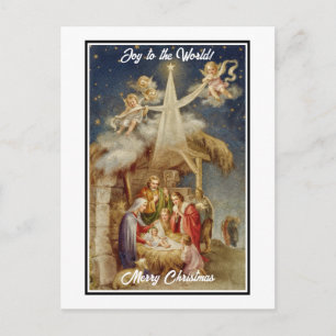 Cartes Pour Fêtes Annuelles Noël de la Nativité Vintage I Classique Religieux
