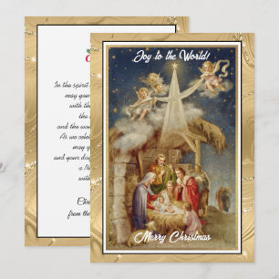 Cartes Pour Fêtes Annuelles Noël de la Nativité Vintage I Religieux Classique
