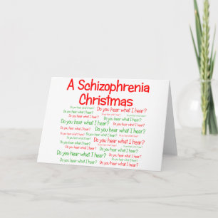 Cartes Pour Fêtes Annuelles Noël de la schizophrénie