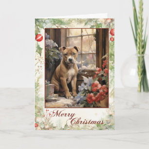 Cartes Pour Fêtes Annuelles Noël de la Staffie vintage