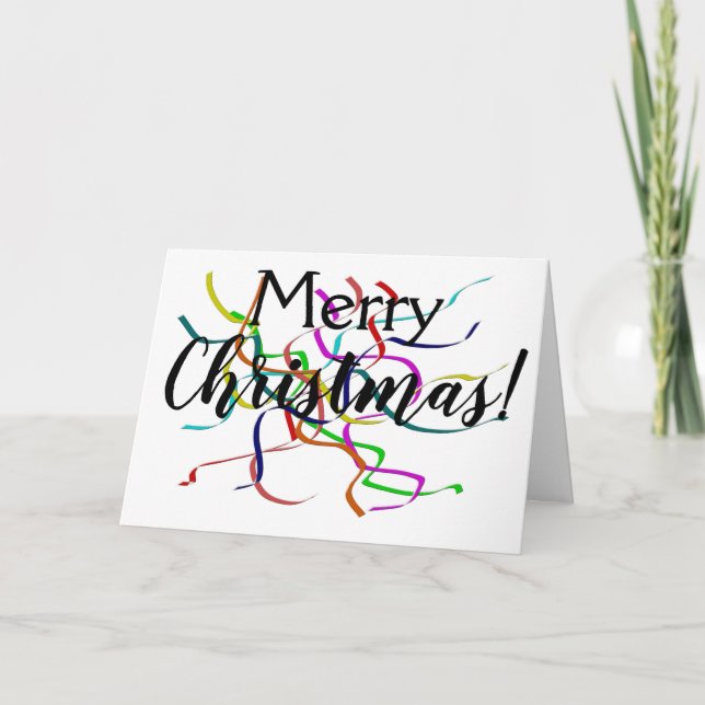 Cartes Pour Fêtes Annuelles Noël de la taule colorée (Devant)