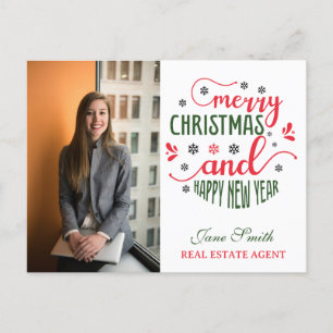 Cartes Pour Fêtes Annuelles Noël de l'agent immobilier