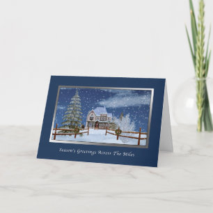 Cartes Pour Fêtes Annuelles Noël, De l'autre côté des kilomètres, Scène d'hive
