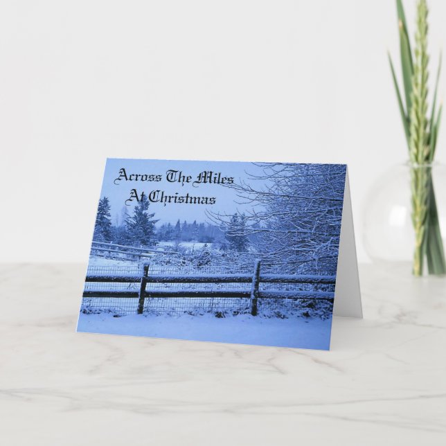Cartes Pour Fêtes Annuelles Noël De L'Autre Côté Des Miles (Devant)