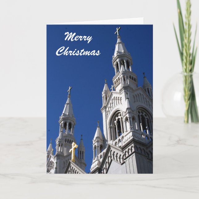 Cartes Pour Fêtes Annuelles noël de l'église (Devant)