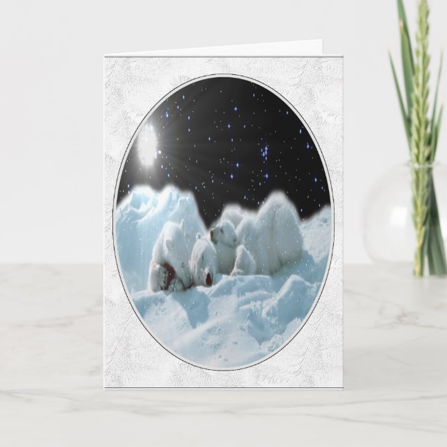 Cartes Pour Fêtes Annuelles Noël de l'ours (Devant)