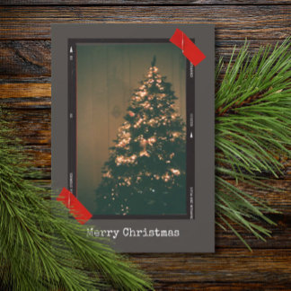 Cartes Pour Fêtes Annuelles Noël de machine à écrire de photo instantanée de r
