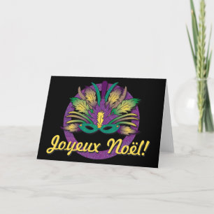 Cartes Pour Fêtes Annuelles Noël de masque de mardi gras - Français