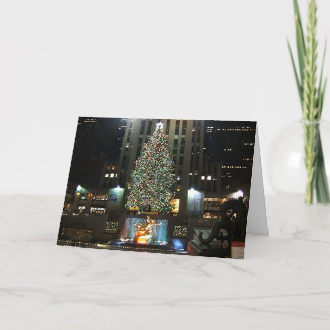 Cartes Pour Fêtes Annuelles Noël de New York City (Devant)