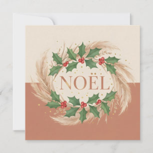 Cartes Pour Fêtes Annuelles Noel de Noël Botanique Rustique