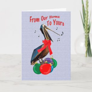 Cartes Pour Fêtes Annuelles Noël, de notre maison, chant de pélican