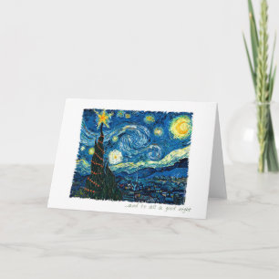 Cartes Pour Fêtes Annuelles Noël de nuit étoilée