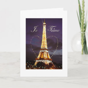 Cartes Pour Fêtes Annuelles Noël de Paris illustré par Tour Eiffel