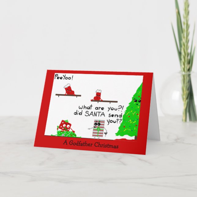 Cartes Pour Fêtes Annuelles Noël de parrain (Devant)