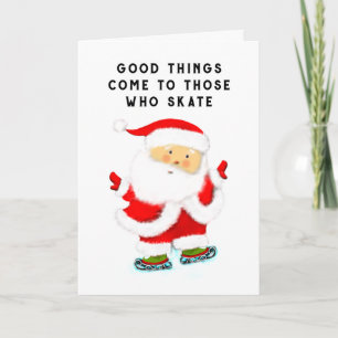 Cartes Pour Fêtes Annuelles Noël de patinage de glace