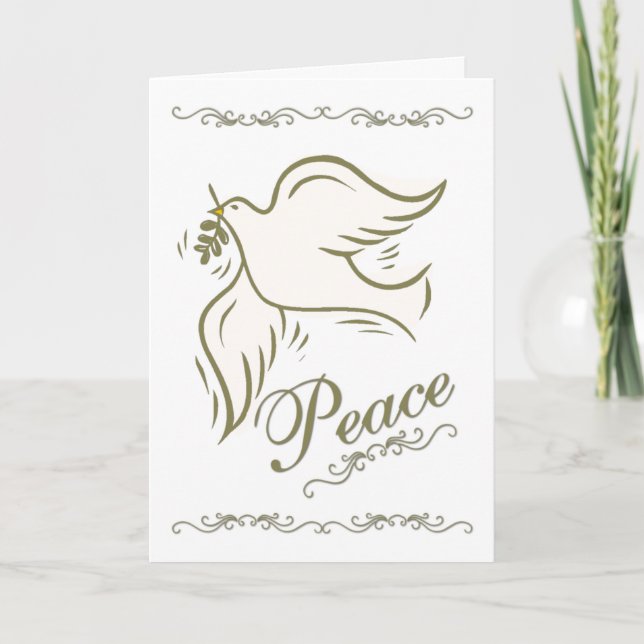 Cartes Pour Fêtes Annuelles Noël de Peace Dove (Devant)