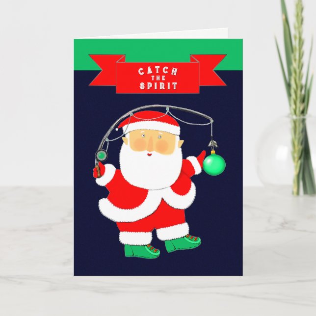 Cartes Pour Fêtes Annuelles Noël de pêche (Devant)