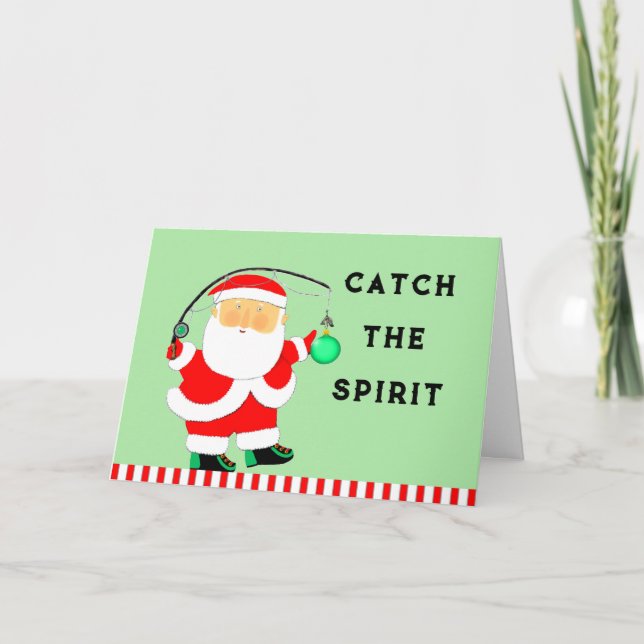 Cartes Pour Fêtes Annuelles Noël de pêche (Devant)