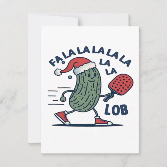 Cartes Pour Fêtes Annuelles Noël de pickleball (Devant)
