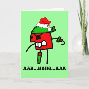 Cartes Pour Fêtes Annuelles Noël de pirates amusant
