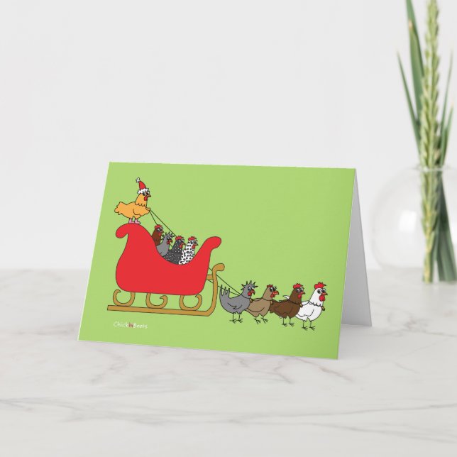 Cartes Pour Fêtes Annuelles Noël de poulets (Devant)
