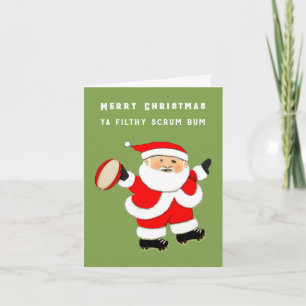 Cartes Pour Fêtes Annuelles Noël de rugby drôle