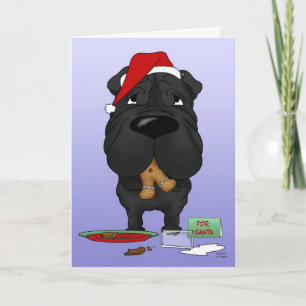 Cartes Pour Fêtes Annuelles Noël de Shar-Pei
