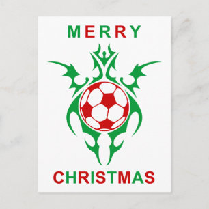 Cartes Pour Fêtes Annuelles noël de soccer tribal