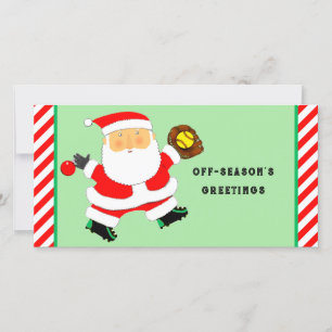 Cartes Pour Fêtes Annuelles Noël de softball