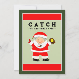 Cartes Pour Fêtes Annuelles Noël de softball