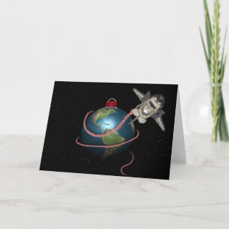 Cartes Pour Fêtes Annuelles Noël de STS Père Noël de navette spatiale