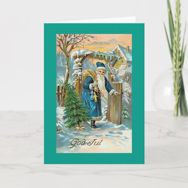 Cartes Pour Fêtes Annuelles Noël de Suédois de juillet de Dieu (Devant)