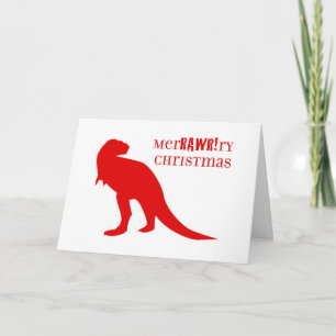 Cartes Pour Fêtes Annuelles Noël de T-Rex MerRAWRry