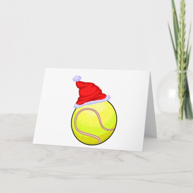 Cartes Pour Fêtes Annuelles Noël de tennis (Devant)
