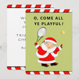 Cartes Pour Fêtes Annuelles Noël de tennis amusant