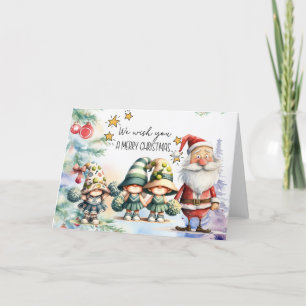 Cartes Pour Fêtes Annuelles Noël de tennis avec balle de tennis et le Père Noë