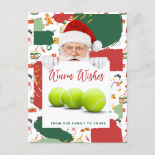Cartes Pour Fêtes Annuelles Noël de tennis avec le Père Noël