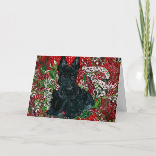 Cartes Pour Fêtes Annuelles Noël de Terrier d'écossais