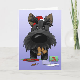 Cartes Pour Fêtes Annuelles Noël de Terrier d'écossais