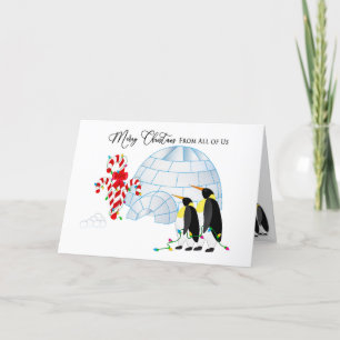Cartes Pour Fêtes Annuelles Noël de tous les manchots par Igloo Lights