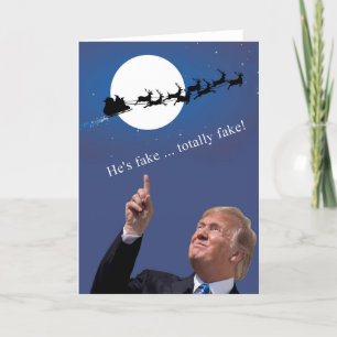 Cartes Pour Fêtes Annuelles Noël de Trump : Père Noël est un faux