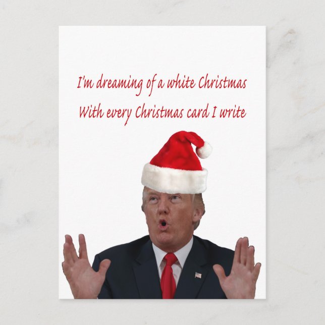 Cartes Pour Fêtes Annuelles Noël de Trump : Rêver d'un Noël blanc (Devant)