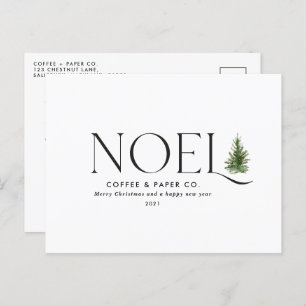Cartes Pour Fêtes Annuelles Noel de typographie moderne affaires Noël