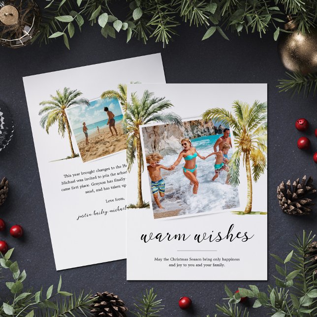 Cartes Pour Fêtes Annuelles Noël de vacances à la plage (Créateur téléchargé)