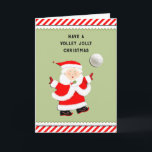 Cartes Pour Fêtes Annuelles Noël de volley-ball<br><div class="desc">Girls volley-ball Christmas design and funny line</div>