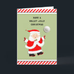 Cartes Pour Fêtes Annuelles Noël de volley-ball<br><div class="desc">Girls volley-ball Christmas design and funny line</div>