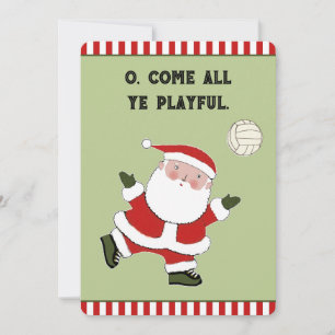 Cartes Pour Fêtes Annuelles Noël de volleyball amusant
