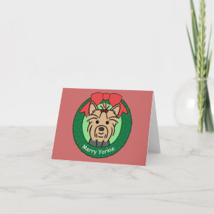 Cartes Pour Fêtes Annuelles Noël de Yorkie