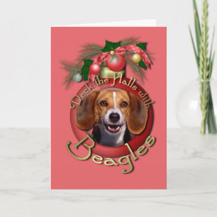 Cartes Pour Fêtes Annuelles Noël - Deck the Halls - Beagle