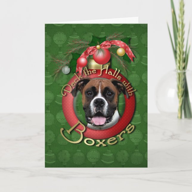 Cartes Pour Fêtes Annuelles Noël - Deck the Halls - Boxers - Vindy (Devant)